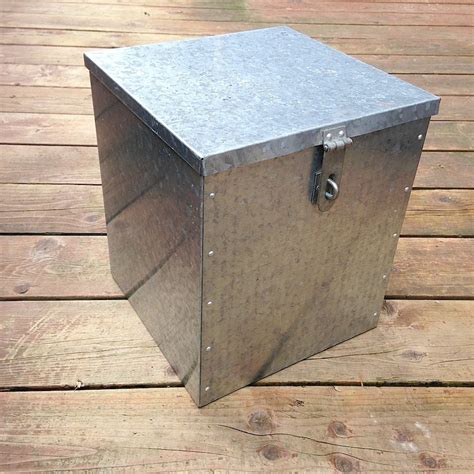 galvanised metal storage box